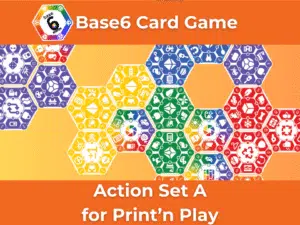 Base6 Card Game Action Set A for Print and Play