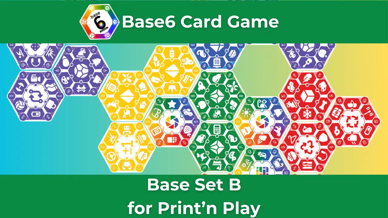 Base6 Card Game Base Set B for Print and Play